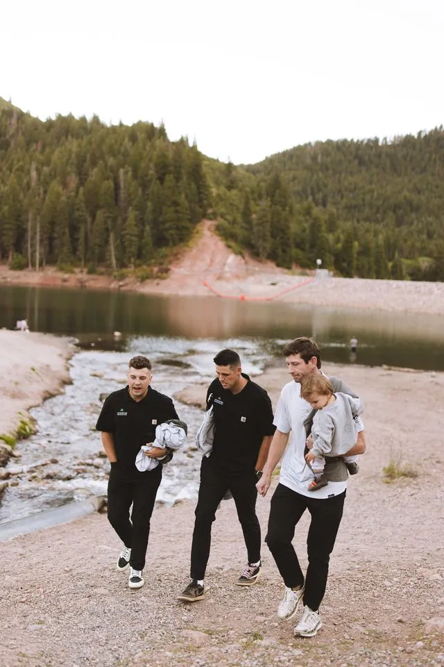 Family in the mountains